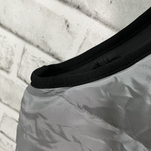 Eddie Bauer EBTEK Vintage Mens Goose Down Insulated Vest Silver w/ Blk Trim XXL - Picture 4 of 13